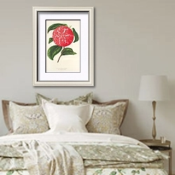 «Camellia Ninfa del Tebro» в интерьере спальни в стиле прованс над кроватью