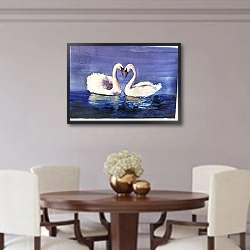 «Swans 5» в интерьере столовой в классическом стиле
