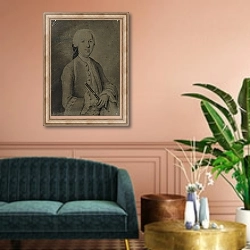 «Johann Joachim Quantz» в интерьере классической гостиной над диваном