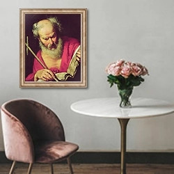 «Saint Jerome» в интерьере в классическом стиле над креслом