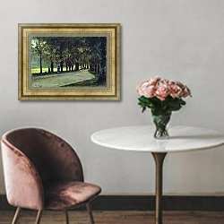 «Аллея в парке. Лихтенштейн. 1889» в интерьере в классическом стиле над креслом