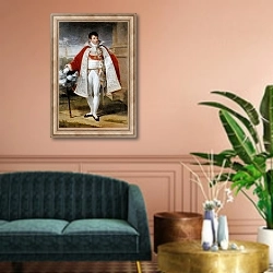 «Geraud-Christophe-Michel Duroc Duke of Frioul, 1806-08» в интерьере классической гостиной над диваном