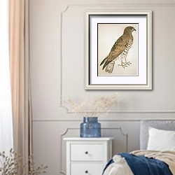 «Short-toed Eagle 1» в интерьере спальни в стиле прованс с синими деталями