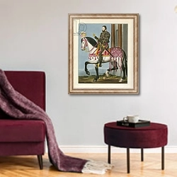 «Francis I» в интерьере гостиной в бордовых тонах