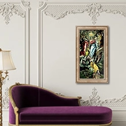 «The Immaculate Conception, 1607-13» в интерьере в классическом стиле над банкеткой