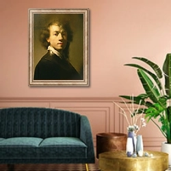 «Self Portrait, 1629» в интерьере классической гостиной над диваном