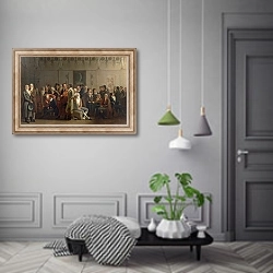 «Reunion of Artists in the Studio of Isabey, 1798» в интерьере коридора в классическом стиле