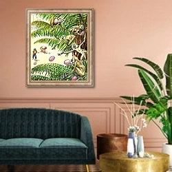 «Sinbad the Sailor 22» в интерьере классической гостиной над диваном