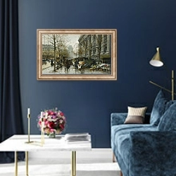 «La Madelaine, Paris,» в интерьере в классическом стиле в синих тонах