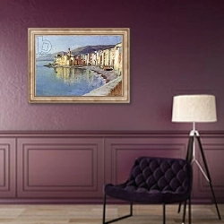 «Camogli,  Italy» в интерьере в классическом стиле в фиолетовых тонах