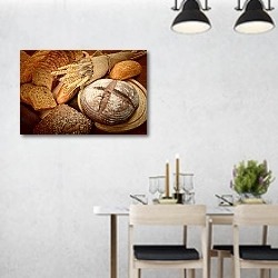 «Хлеб 2» в интерьере современной столовой над обеденным столом