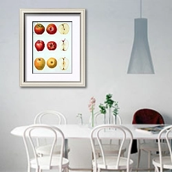 «Six Apples, 1996» в интерьере светлой кухни над обеденным столом