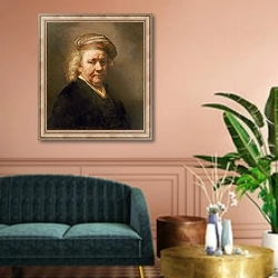 «Self Portrait, 1669» в интерьере классической гостиной над диваном