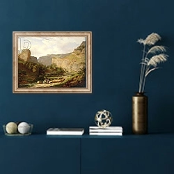 «A View of Cheddar Gorge» в интерьере в классическом стиле в синих тонах
