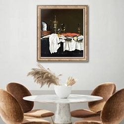 «Натюрморт с лобстером» в интерьере кухни над кофейным столиком