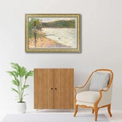 «Берег реки (Сена)» в интерьере в классическом стиле над комодом