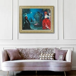«Moonlight Masquerade» в интерьере гостиной в классическом стиле над диваном