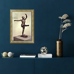 «Dancer, 1883» в интерьере в классическом стиле в синих тонах