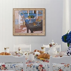 «Натюрморт 7» в интерьере кухни в стиле прованс над столом с завтраком