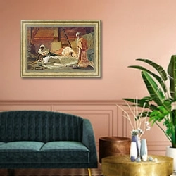 «Снятие с креста 3» в интерьере классической гостиной над диваном