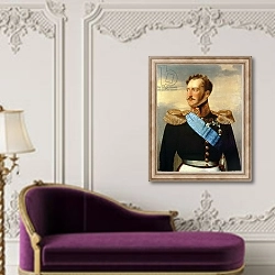 «Tsar Nicholas I of Russia 1» в интерьере в классическом стиле над банкеткой