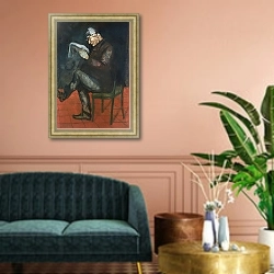 «Отец художника, Луис-Август Сезанн» в интерьере классической гостиной над диваном