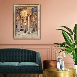 «The Martorana, Palermo» в интерьере классической гостиной над диваном