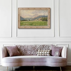 «Mountain Meadow» в интерьере гостиной в классическом стиле над диваном