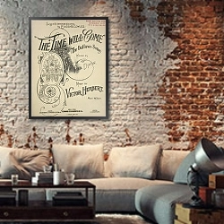 «The time will come» в интерьере гостиной в стиле лофт с кирпичной стеной
