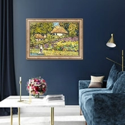 «Деревенский домик у воды» в интерьере в классическом стиле в синих тонах