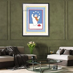 «Juggling Snowman» в интерьере в классическом стиле над креслом