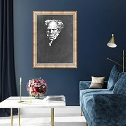 «Arthur Schopenhauer» в интерьере в классическом стиле в синих тонах