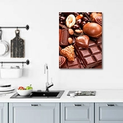 «Шоколадные конфеты пралине» в интерьере кухни над мойкой