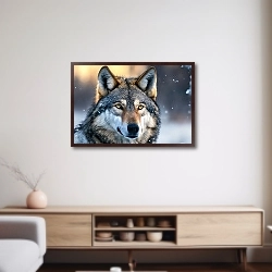 «Постер Волк» в интерьере 