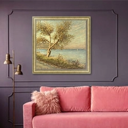 «The Mulberry Tree» в интерьере гостиной с розовым диваном