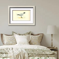«Sabine's Gull 1» в интерьере спальни в стиле прованс над кроватью