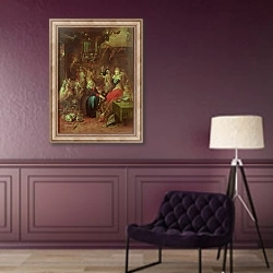 «The Witches' Sabbath, 1606» в интерьере в классическом стиле в фиолетовых тонах