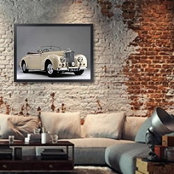 «Bentley Mark VI Drophead Coupe '1948» в интерьере гостиной в стиле лофт с кирпичной стеной