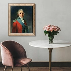 «Portrait of Charles of France, Count of Artois, future Charles X King of France and Navarre» в интерьере в классическом стиле над креслом