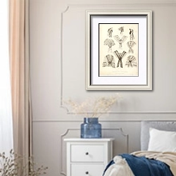 «Petit Courier des Dames #4» в интерьере спальни в стиле прованс с синими деталями