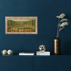 «'Grove of Fame', Versailles» в интерьере в классическом стиле в синих тонах