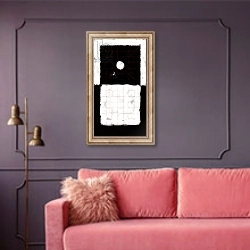 «Genesis Day 1: Light, 2014,» в интерьере гостиной с розовым диваном