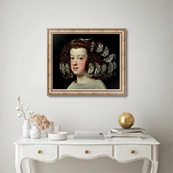«The Infanta Maria Theresa, daughter of Philip IV of Spain» в интерьере в классическом стиле над столом