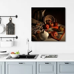 «Сезанномания» в интерьере кухни над мойкой
