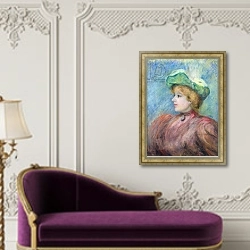 «Portrait of Mademoiselle Dieterle» в интерьере в классическом стиле над банкеткой