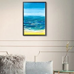 «Синее море и золотой песок» в интерьере в классическом стиле в светлых тонах