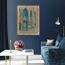 «Vnútro košického dómu» в интерьере в классическом стиле в синих тонах