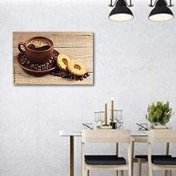 «Кофе с печеньками» в интерьере современной столовой над обеденным столом