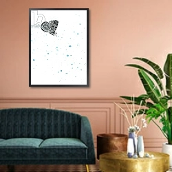 «Moth {Fay-erie Dust}, 2014» в интерьере классической гостиной над диваном