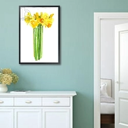 «Daffodil bunch, 2014,» в интерьере коридора в стиле прованс в пастельных тонах